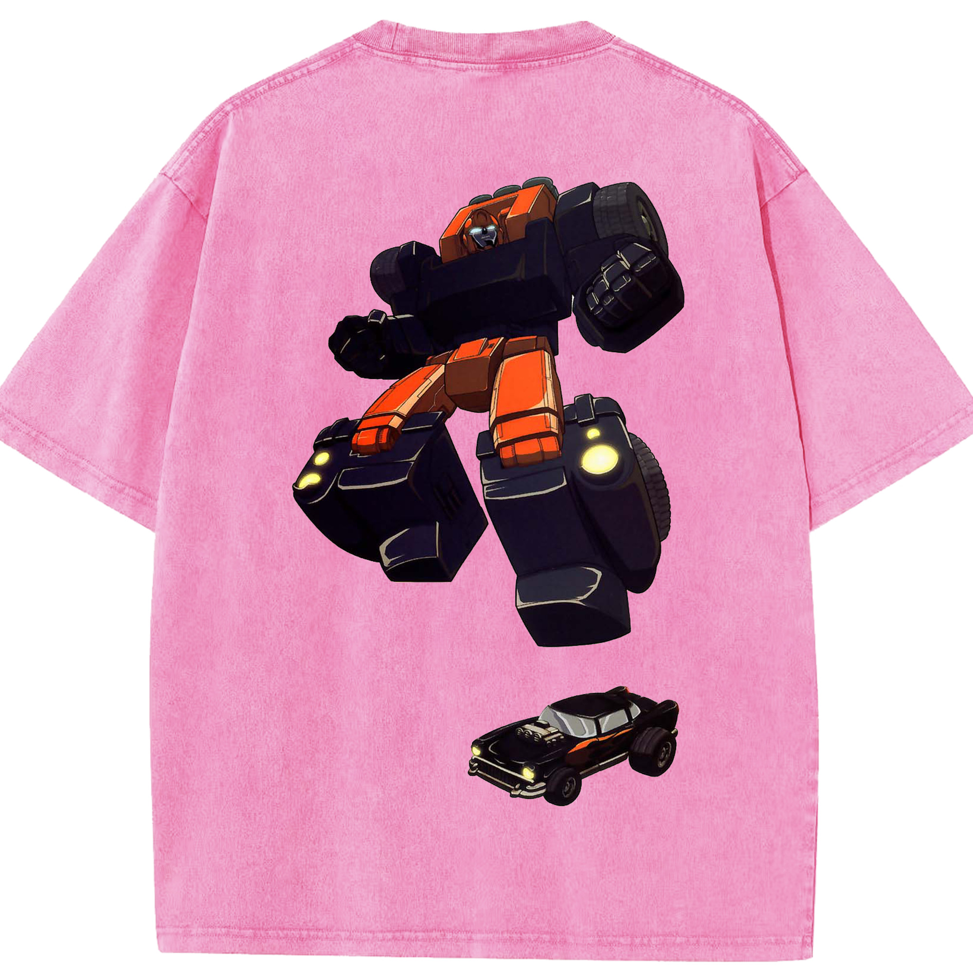 （画像用）  綿100% ヴィンテージ風 半袖Tシャツ（背面プリント）